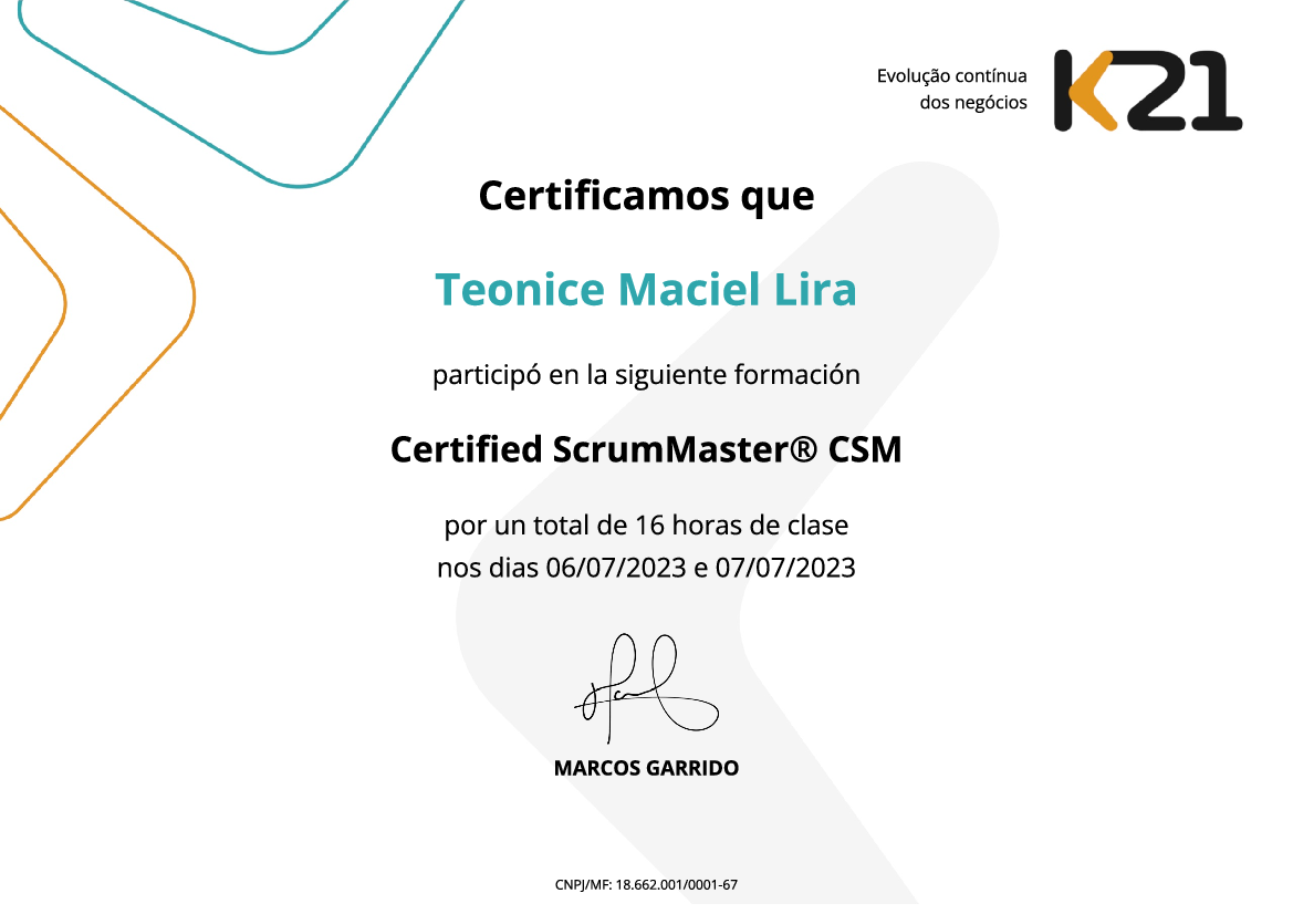 Certificado K21